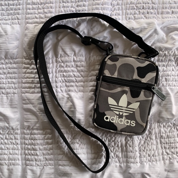 adidas Handbags - Adidas Mini Festival Crossbody Bag Black Gray